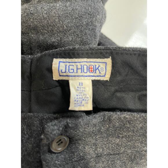 Vintage JG Hook Gray Women's Wool Blend Pants - Size 8 - Picture 2 of 6